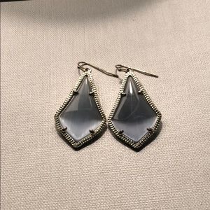Kendra Scott gold drop earrings in silver